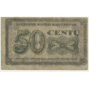 Lithuania, 50 centas 1922 - D -