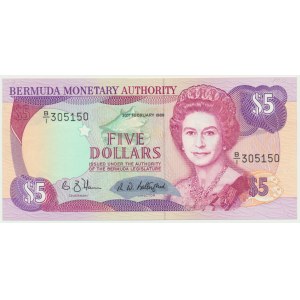 Bermuda, 5 dollars 1989