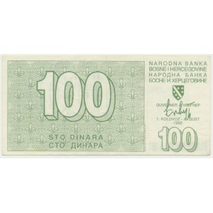 Bosnia and Herzegovina, 100 dinara 1992