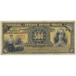 Brazil, 500 reis 1893