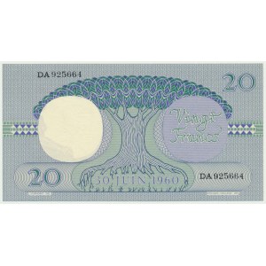 Kongo, 20 franków 1962