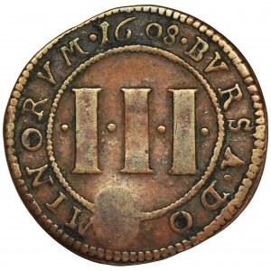 Germany, Münster Cathedral Chapter, 3 Pfennig Münster 1608 - RARE