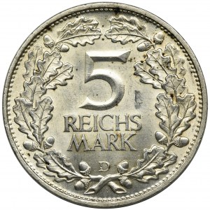 Germany, Weimar Republic, 5 Mark Munich 1925 D