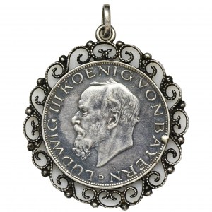 Germany, Bavaria, Ludwig III, 3 Mark Munich 1914 D - medallion
