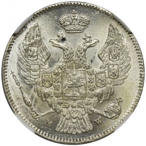 30 kopiejek = 2 złote Warszawa 1835 MW - NGC MS63 - PIĘKNE