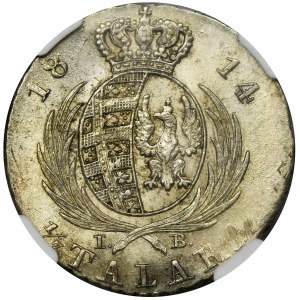 Duchy of Warsaw, 1/3 Thaler 1814 - NGC MS644