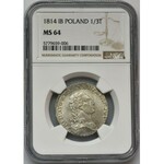 Duchy of Warsaw, 1/3 Thaler 1814 - NGC MS644