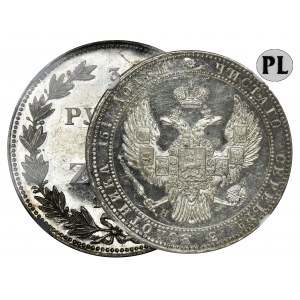 3/4 rubla = 5 złotych Petersburg 1833 НГ - NGC MS62 PROOF LIKE - RZADKOŚĆ