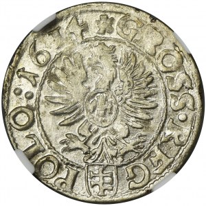 Sigismund III Vasa, Groschen Krakau 1614 - NGC MS64