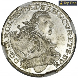 Księstwo Kurlandii, Karol Chrystian, Szóstak Mitawa 1762 CHS - NGC MS65 - OKAZOWY