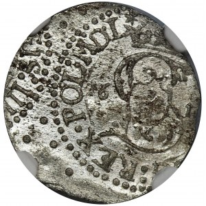 Sigismund III Vasa, Schilling Vilnius 1617 - NGC MS64