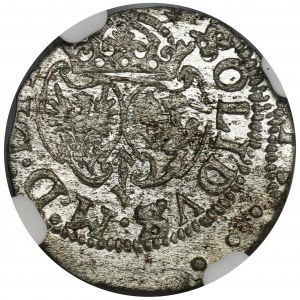 Sigismund III Vasa, Schilling Vilnius 1617 - NGC MS64