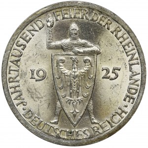 Niemcy, Republika Weimarska, 3 Marki Berlin 1925 A - PIĘKNE