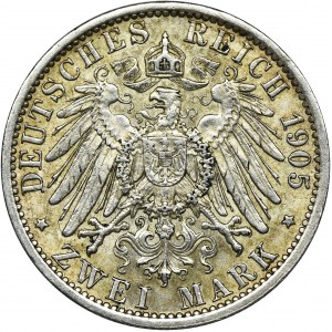 Germany, Kingdom of Prussia, Wilhelm II, 2 Mark Berlin 1905 A