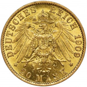Germany, Kingdom of Prussia, Wilhelm II, 20 Mark Berlin 1909 A