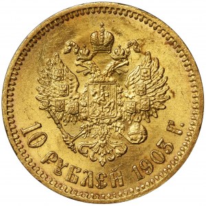 Rosja, Mikołaj II, 10 Rubli Petersburg 1903 A•P