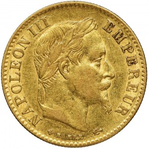 Francja, Napoleon III, 10 Franków Strasbourg 1866 BB