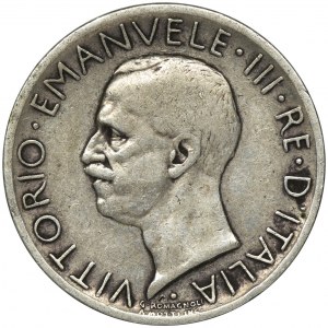 Italy, Kingdom of Italy, Victor Emanuel III, 5 Lira Rome 1927 R