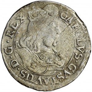 Okupacja szwedzka, Karol X Gustaw, Szóstak Elbląg 1658 - RZADKI