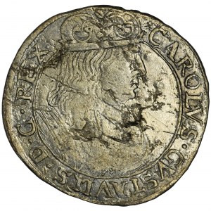 Okupacja szwedzka, Karol X Gustaw, Szóstak Elbląg 1659 - RZADKI