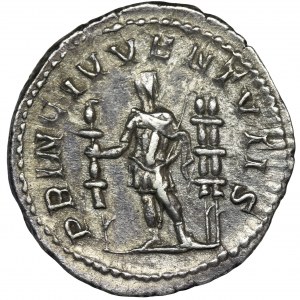 Roman Imperial, Diadumenian, Denarius - RARE