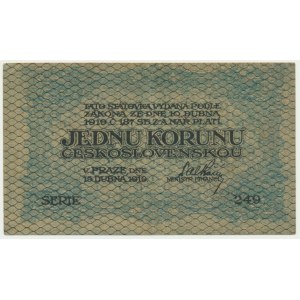 Czechoslovakia, 1 korunu 1919