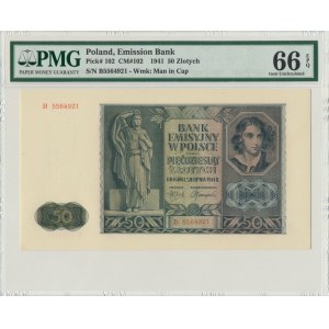 50 złotych 1941 - B - PMG 66 EPQ