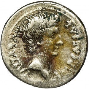 Roman Imperial, Octavian Augustus, Denarius - RARE