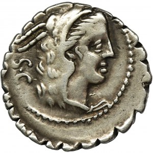 Republika Rzymska, L. Procilius, Denar serratus