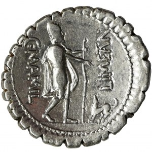 Roman Republic, Mamilius Limetanus, Denarius serratus