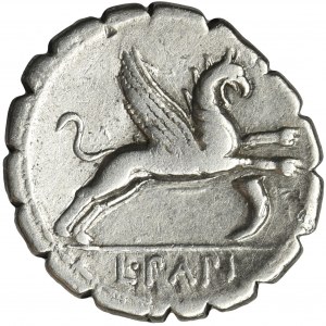 Republika Rzymska, Papius, Denar serratus - BARDZO RZADKI