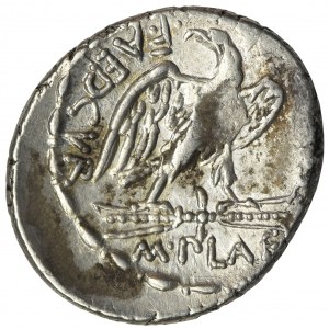 Republika Rzymska, M. Plaetorius M.f. Cestianus, Denar