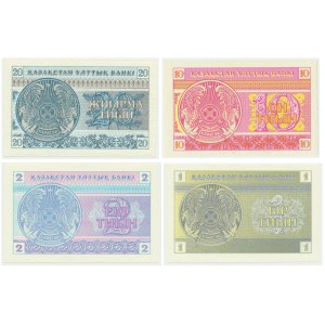 Kazakhstan, set of 1-20 tyin 1993 (4 pcs.)