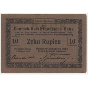 Niemcy (Wschodnia Afryka), 10 rupii 1916