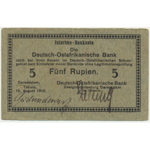 Germany (East Africa), 5 Rupees 1915