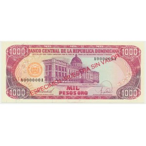 Dominicana, 1.000 pesos 1988 - SPECIMEN -