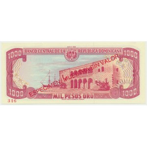 Dominicana, 1.000 pesos 1988 - SPECIMEN -