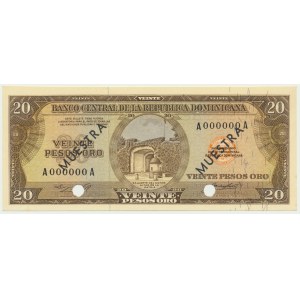 Dominicana, 20 pesos (1964) - SPECIMEN -