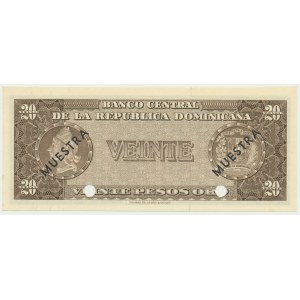 Dominicana, 20 pesos (1964) - SPECIMEN -