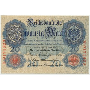 Germany, 20 mark 1910