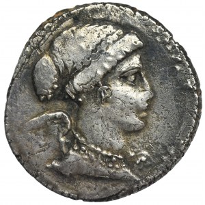 Roman Republic, T. Carisius, Denarius