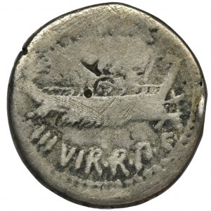 Roman Republic, Marc Antony, Denarius - RARE