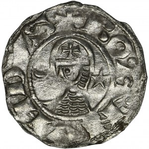 Krzyżowcy, Antiochia, Bohemund III, Denar typu helmet
