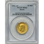 Rosja, Mikołaj II, 10 Rubli Petersburg 1903 A•P - PCGS MS62