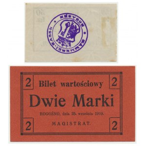 Rogoźno, zestaw 50 fenigów i 2 marki 1919