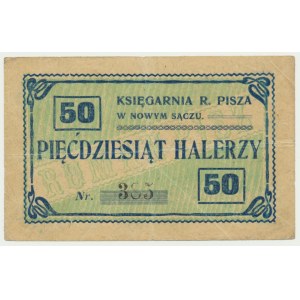 Nowy Sącz, Księgarnia R. Pisza, 50 halerzy 1919
