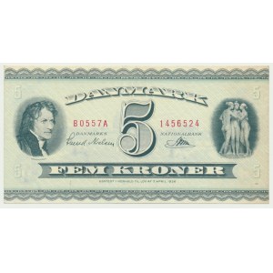Denmark, 5 kroner 1936