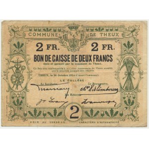Belgia (Theux), 2 franki 1914