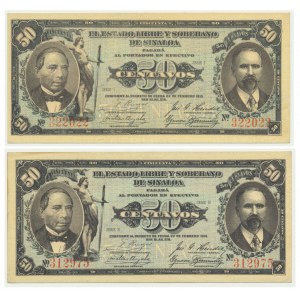 Meksyk (Rewolucyjny), zestaw 50 centów 1915 (2 szt.)