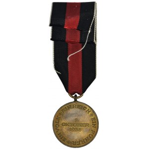 Niemcy, III Rzesza, Medal Pamiątkowy 1.10.1938 - aneksja Sudetów